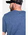 Image #5 - Hawx Men's Pocket Henley Short Sleeve Work T-Shirt , Heather Blue, hi-res