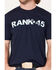 Image #3 - RANK 45® Men's Old Glory Logo Short Sleeve Graphic T-Shirt , Navy, hi-res