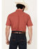 Image #4 - Ely Walker Men's Mini Bandana Geo Print Short Sleeve Snap Western Shirt, Red, hi-res