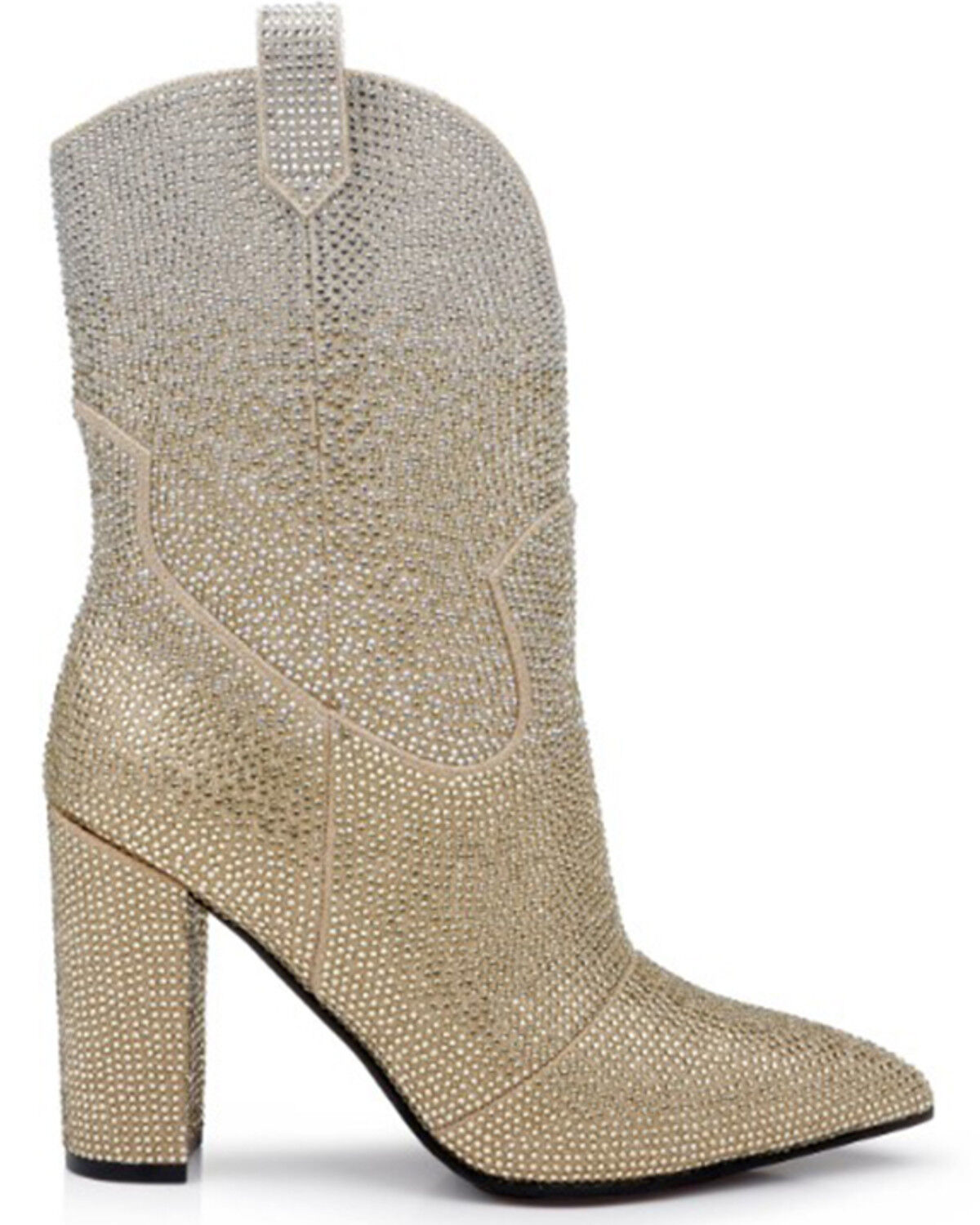 Image #2 - DanielXDiamond Women's Johnny Guitar Western Boots - Snip Toe, Gold, hi-res