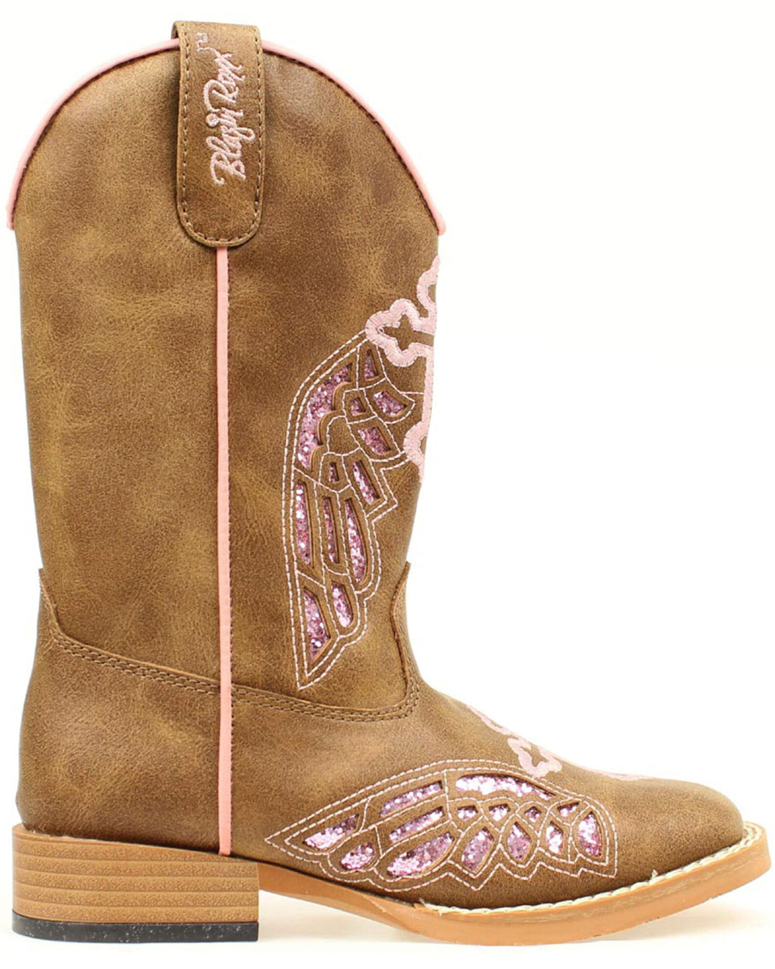 Blazin Roxx Girls Gracie Wings and Cross Inlay Boots Sheplers