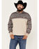 Image #1 - Hooey Men's Stevie Southwestern Color Block 1/4 Snap Pullover, Cream, hi-res