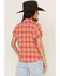 Image #4 - Shyanne Women's Plaid Print Tie-Front Camp Shirt, Dark Pink, hi-res