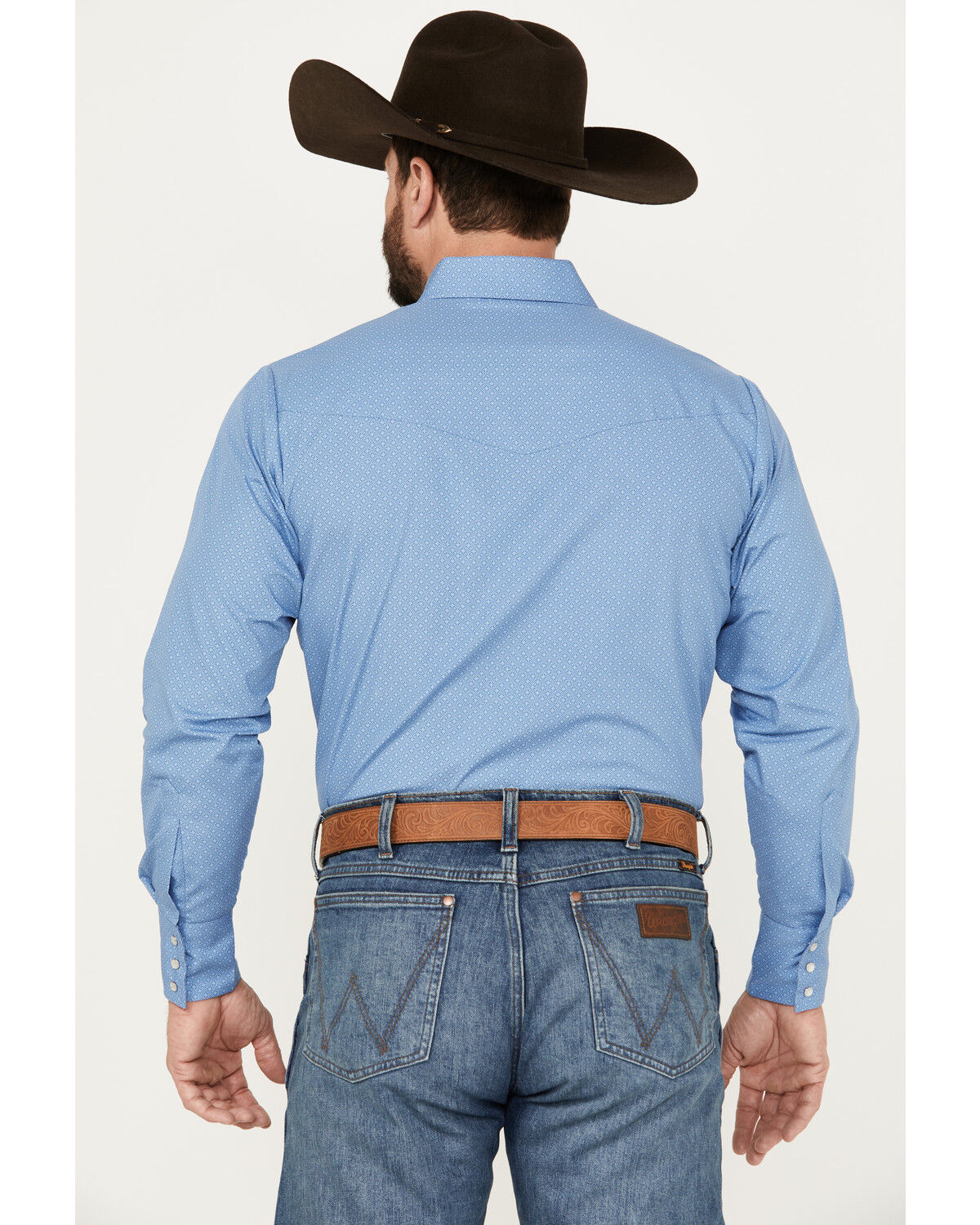 Image #4 - Ely Walker Men's Geo Print Long Sleeve Pearl Snap Western Shirt, , hi-res