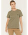 Image #1 - Carhartt Women's Relaxed Fit Lightweight Short Sleeve Pocket Tee, Heather Green, hi-res