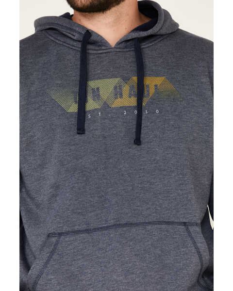 Image #3 - Tin Haul Men's Geometric Abstract Logo Hooded Sweatshirt , Blue, hi-res