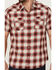 Flag & Anthem Men's Greensboro Vintage Plaid Print Short Sleeve Snap Western Shirt , Red, hi-res