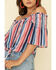 Image #4 - Rock & Roll Denim Women's Americana Stripe Off Shoulder Crop Top, , hi-res