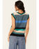 Image #4 - Molly Bracken Women's Striped Sleeveless Sweater Vest , Green, hi-res