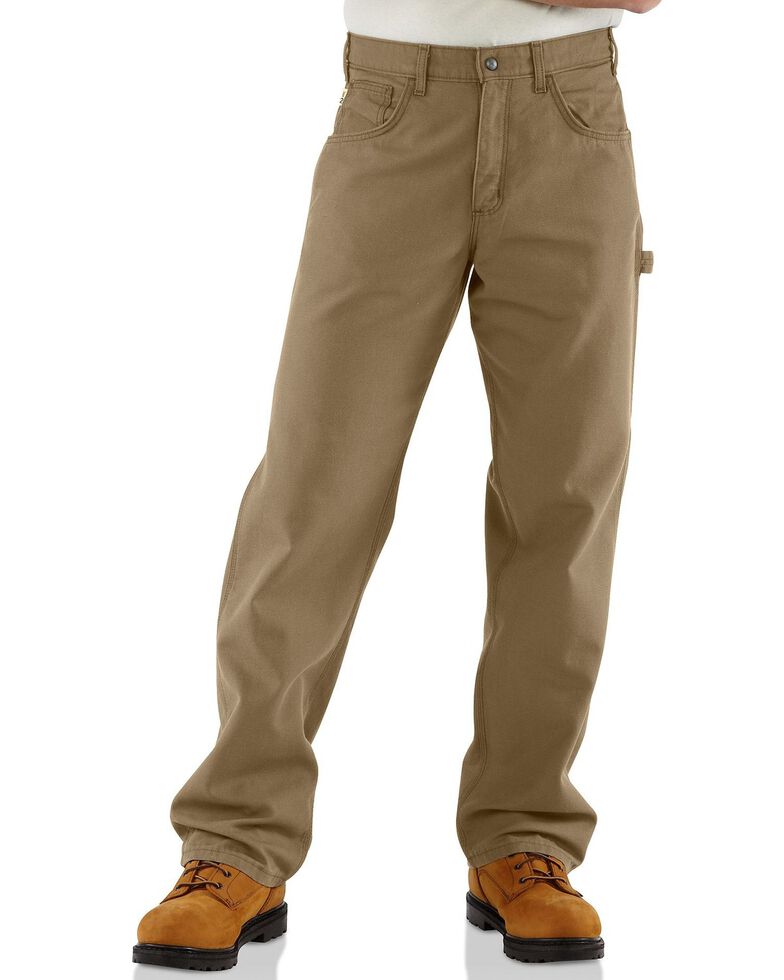 Carhartt Flame Resistant Canvas Work Pants - Big & Tall, Khaki, hi-res