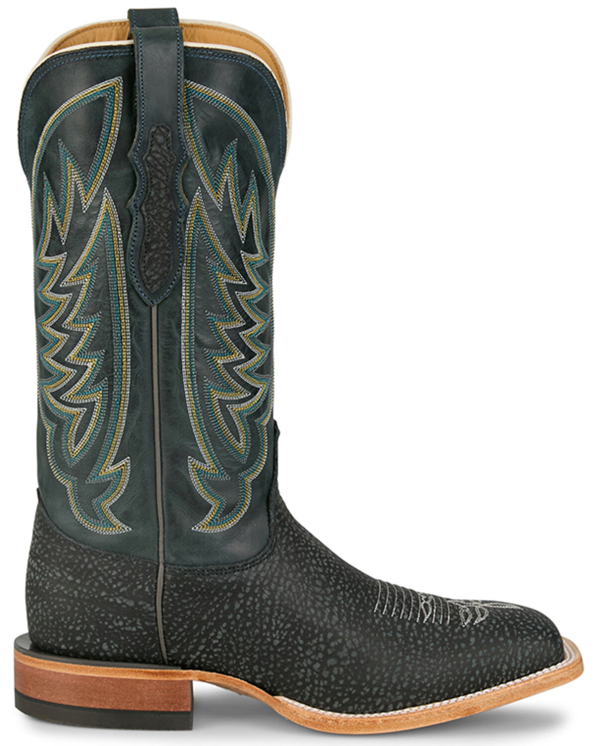 Image #2 - Justin Men's Cowman Western Boots - Square Toe, Black, hi-res