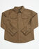 Image #1 - Gibson Trading Co Toddler Boys' Basic Solid Long Sleeve Pearl Snap Western Shirt, Chocolate, hi-res