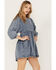 Free People Women's Get Obsessed Mini Dress, Medium Wash, hi-res