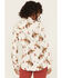 Image #4 - Wrangler Retro Women's Bucking Horse Conversational Print Long Sleeve Snap Western Shirt, Cream, hi-res
