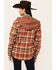 Image #4 - Kimes Ranch Delano Plaid Print Hooded Flannel Jacket, Rust Copper, hi-res
