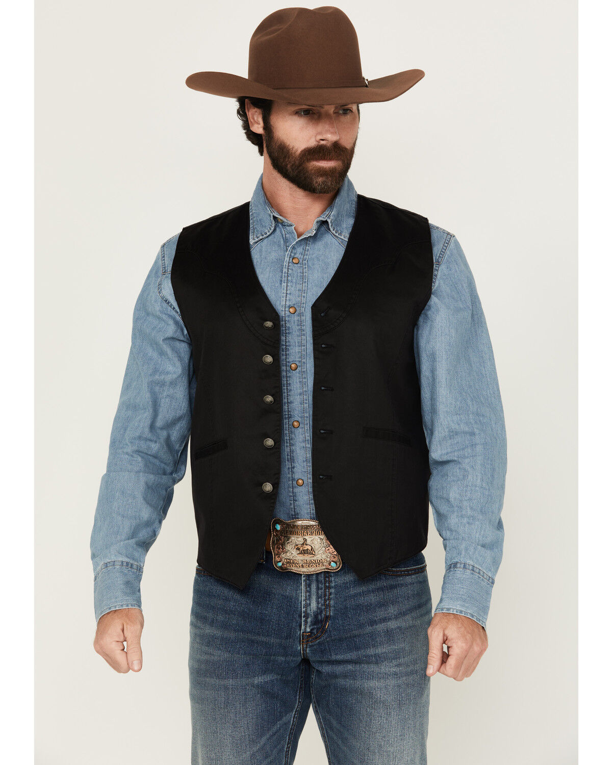 Image #1 - Moonshine Spirit Men's Night Shift Oilskin Vest, Black, hi-res