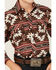 Image #3 - Panhandle Select Boys' Southwestern Print Long Sleeve Pearl Snap Western Shirt, Red, hi-res