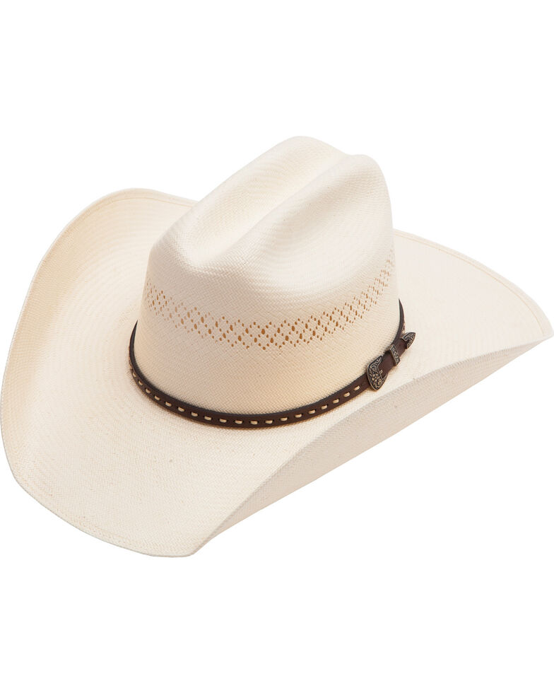 Cody James Men's Vented Straw Cowboy Hat, Natural, hi-res