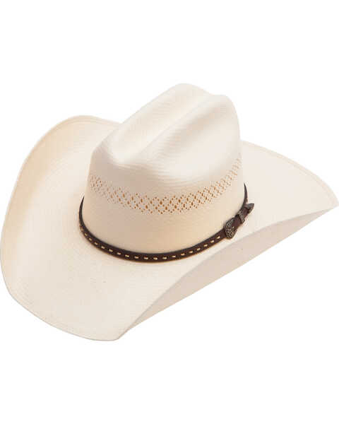 Cody James Men's Vented Straw Cowboy Hat, Natural, hi-res
