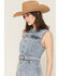 Image #2 - Rock & Roll Denim Women's Medium Wash Sleeveless Buckle Denim Mini Dress, Medium Wash, hi-res