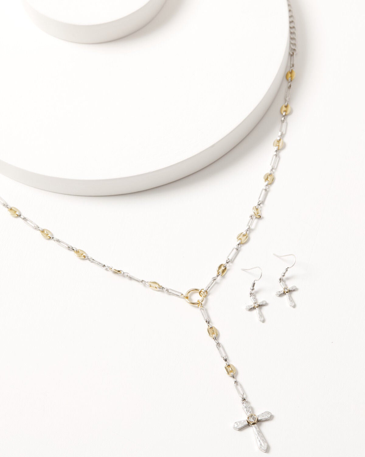 Image #1 - Shyanne Women's Western Muse Cross Jewelry Set - 2 Piece, Gold, hi-res