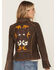 Image #4 - Shyanne Women's Washed Suede Leather Jacket, Chocolate, hi-res