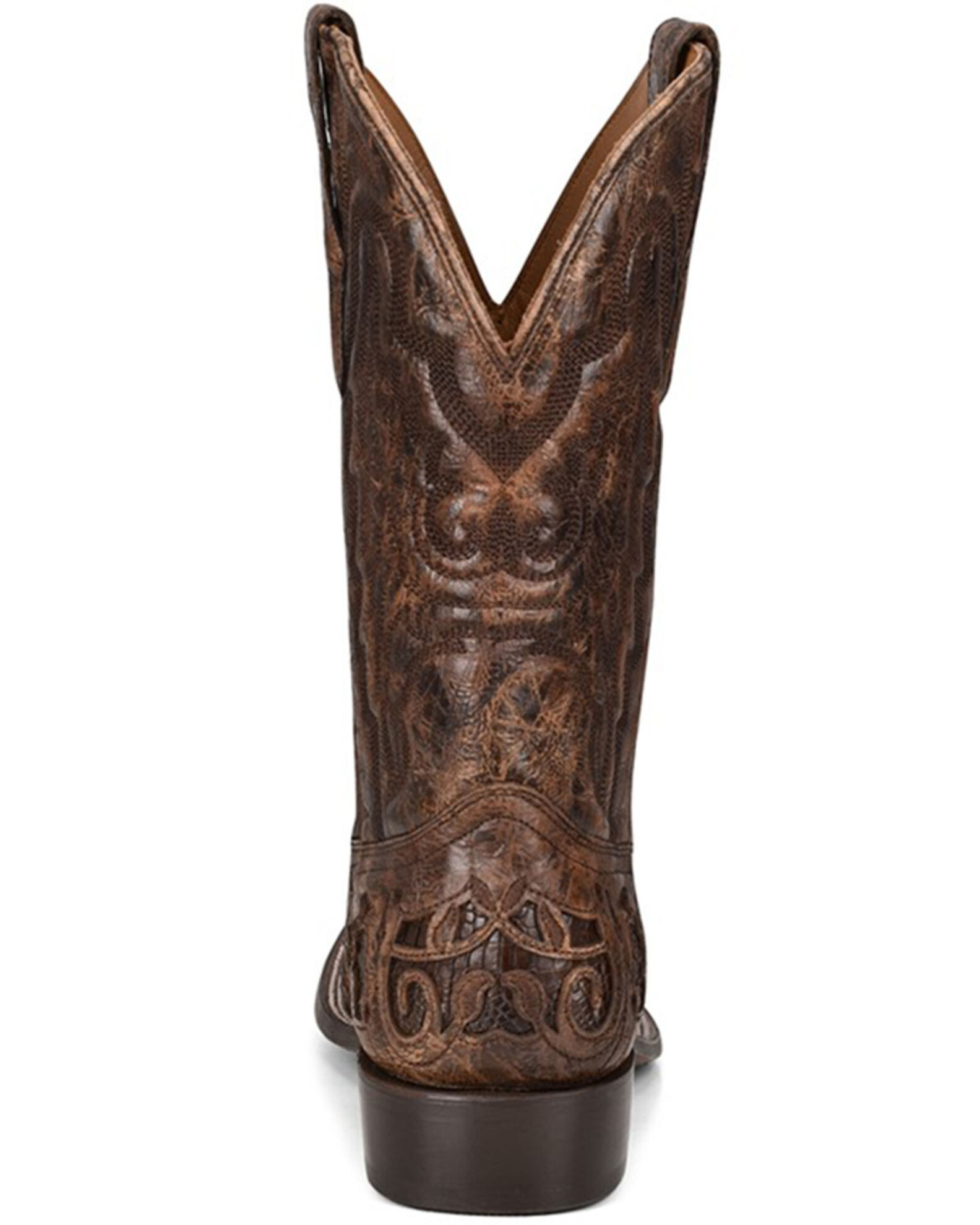 Image #4 - Corral Men's Exotic Alligator Inlay Western Boots - Broad Square Toe, Brown, hi-res