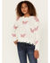 Image #1 - Self Esteem Girls' Butterfly Sweater , Ivory, hi-res