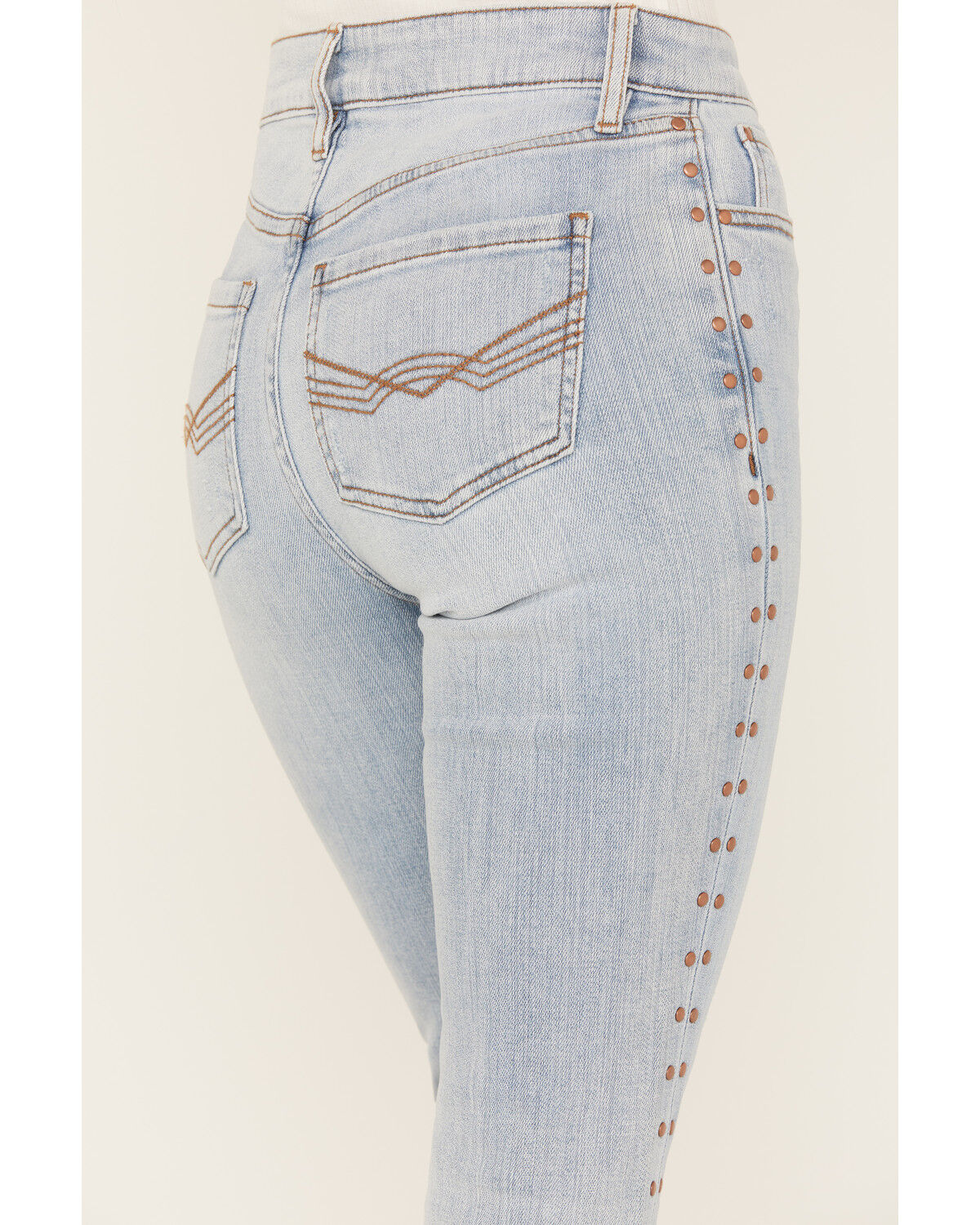 Image #5 - Idyllwind Women's Granada Gypsy High Rise Studded Side Seam Bootcut Jeans, Light Wash, hi-res