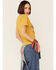 Rodeo Quincy Women's Grab Life By The Horns Graphic Short Sleeve Tee , Mustard, hi-res