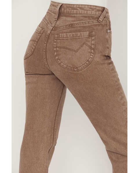 Image #4 - Cleo + Wolf Women's High Rise Ankle Straight Jeans, Taupe, hi-res