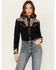 Image #1 - Scully Women's Embroidered Long Sleeve Pearl Snap Western Shirt, Silver, hi-res
