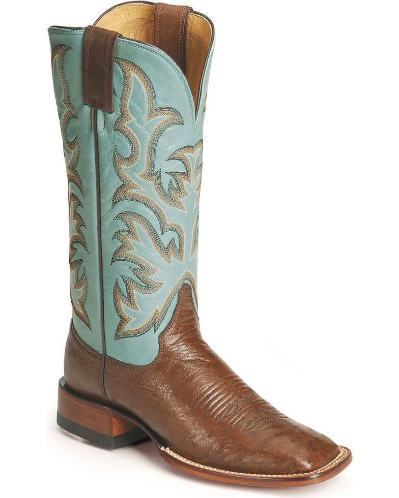 Justin Women's 13" Marfa Smooth Ostrich Cowgirl Boots Square Toe