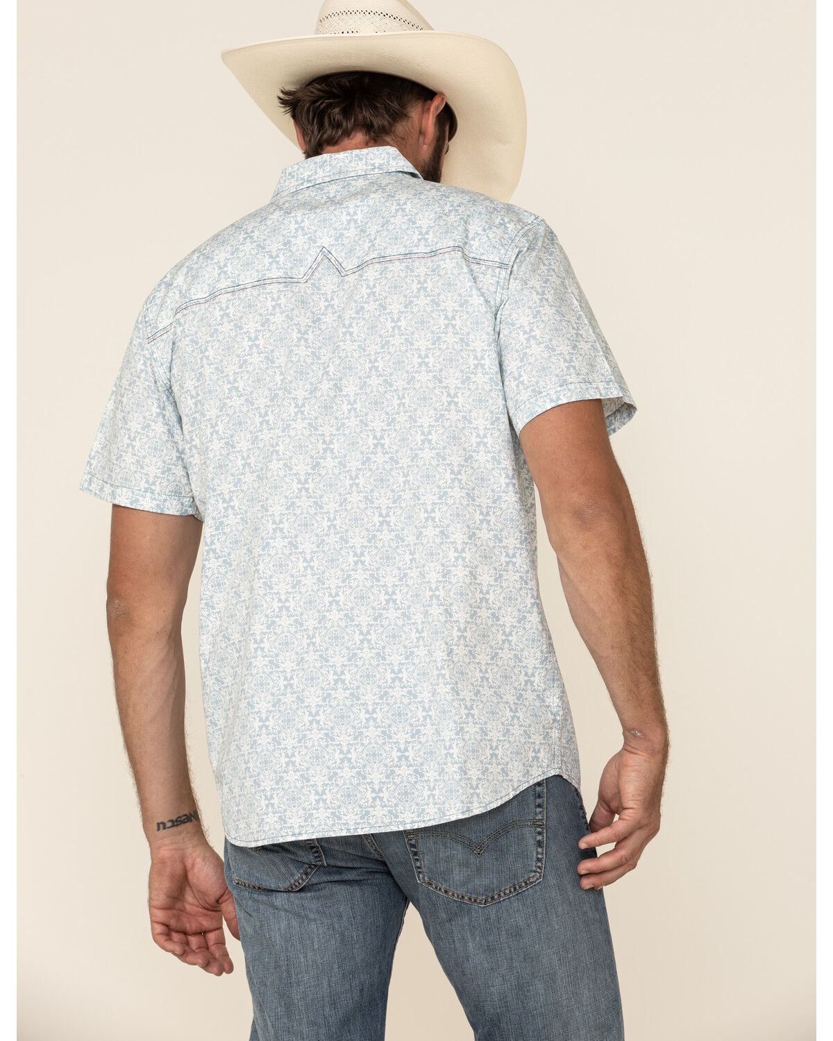 Image #5 - Moonshine Spirit Men's Taboo Med Print Short Sleeve Western Shirt, , hi-res