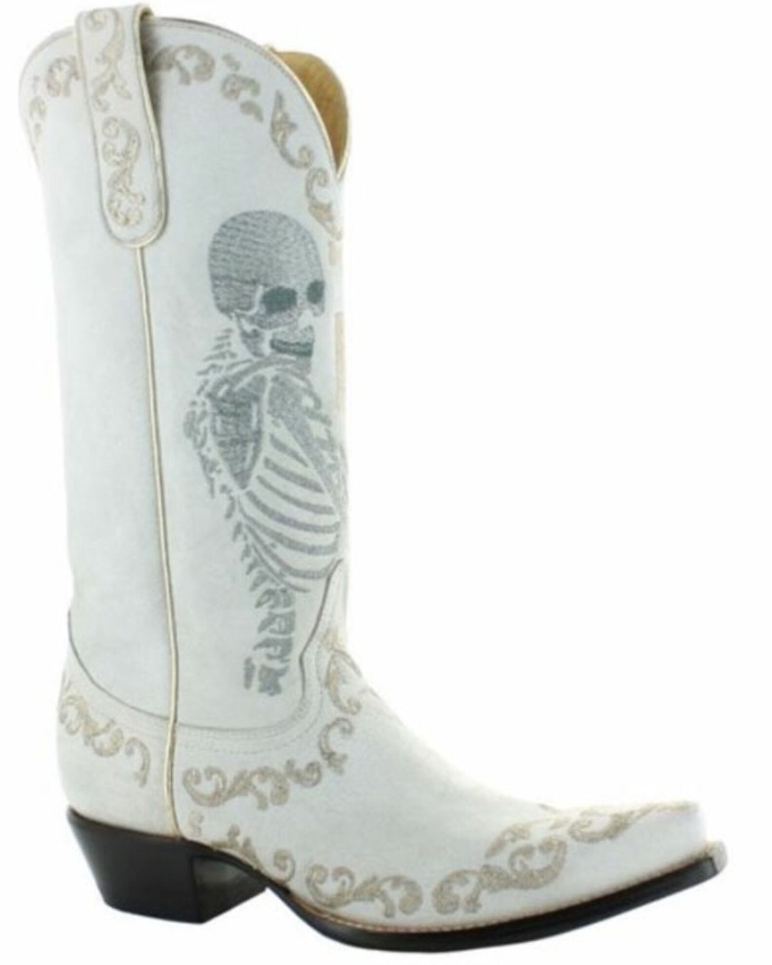 Image #1 - Yippee Ki Yay Women's Selfie Western Boots - Snip Toe, White, hi-res