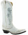 Image #1 - Yippee Ki Yay Women's Selfie Western Boots - Snip Toe, White, hi-res