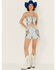 Image #1 - Blank NYC Women's Light Wash High Rise Floral Embroidered Denim Shorts, Light Wash, hi-res