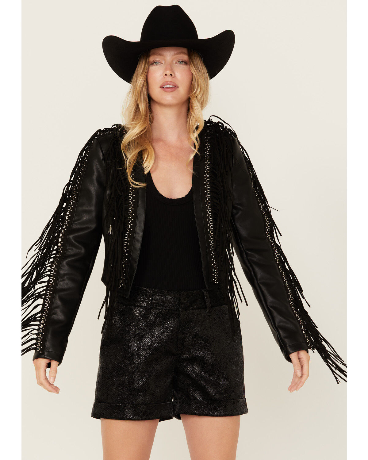Image #2 - Azalea Wang Women's Oliver Faux Leather Fringe Jacket, , hi-res