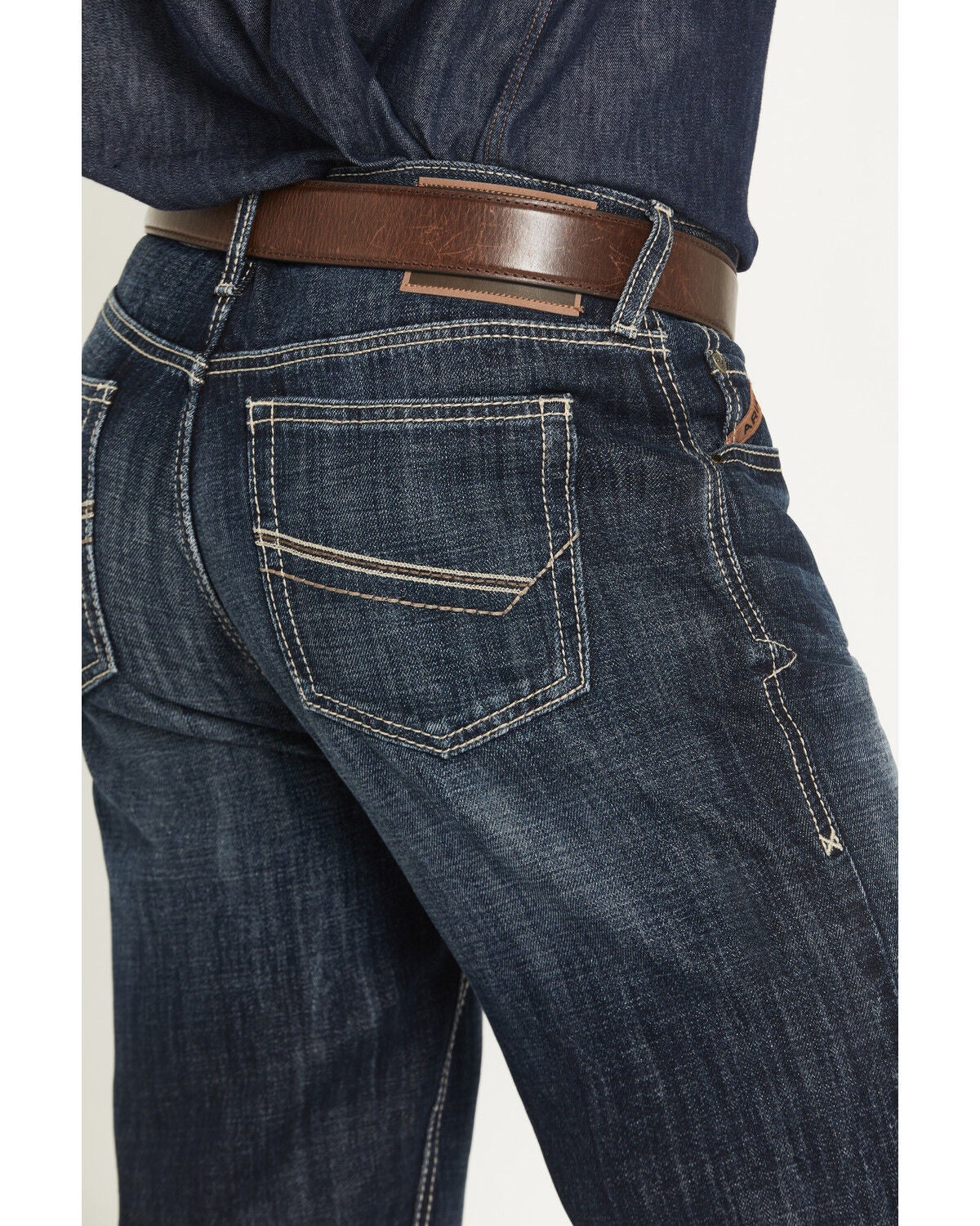 Image #4 - Ariat Men's M2 Declan Dark Wash Relaxed Bootcut Denim Jeans - Big, Dark Wash, hi-res