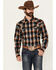 Image #1 - Cody James Men's Santa Cruz Plaid Print Long Sleeve Snap Flannel Shirt - Big, Brown, hi-res