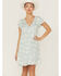 Image #4 - Stetson Women's Feather Print Button-Front Dress, Blue, hi-res
