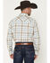 Image #4 - Wrangler Retro Men's Plaid Print Long Sleeve Snap Western Shirt, Blue, hi-res