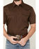 Image #3 - Gibson Trading Co Men's Solid Short Sleeve Snap Western Shirt - Big, Dark Brown, hi-res