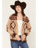 Image #1 - Shyanne Women's Brandi Southwestern Print Button Front Cardigan, Khaki, hi-res