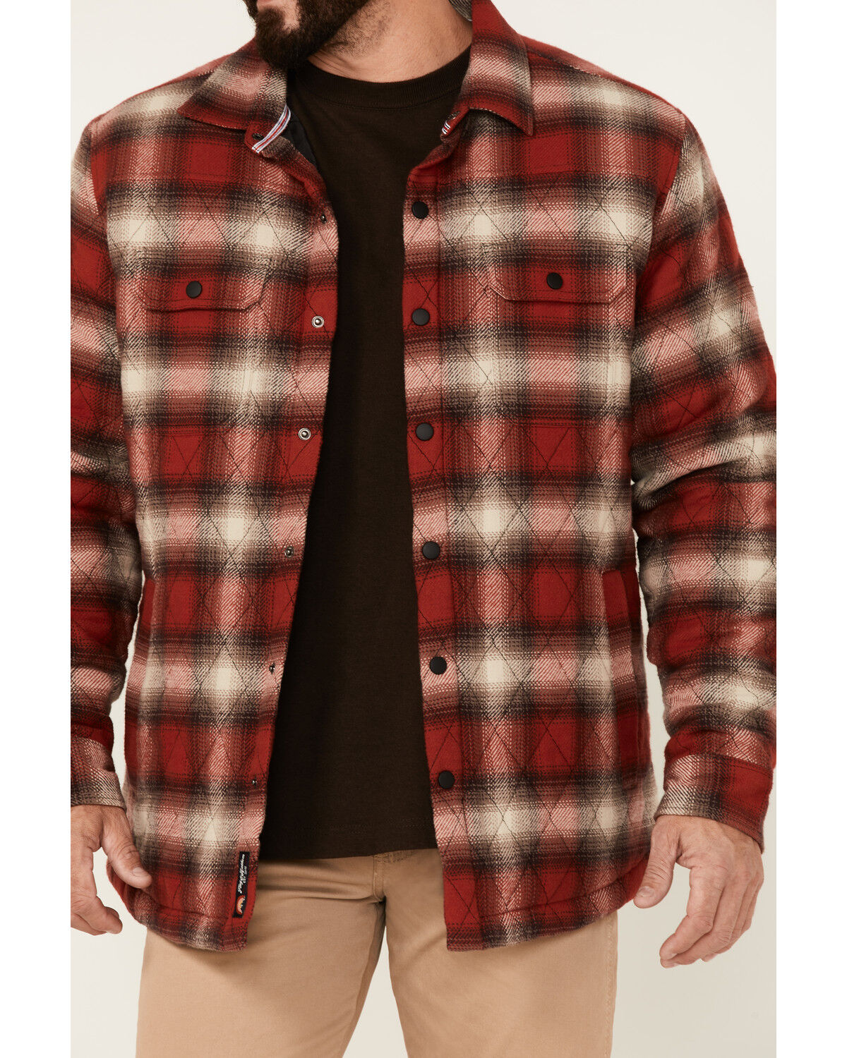 Image #3 - Flag & Anthem Men's Morrison Plaid Quilted Button Down Western Shirt Jacket , , hi-res