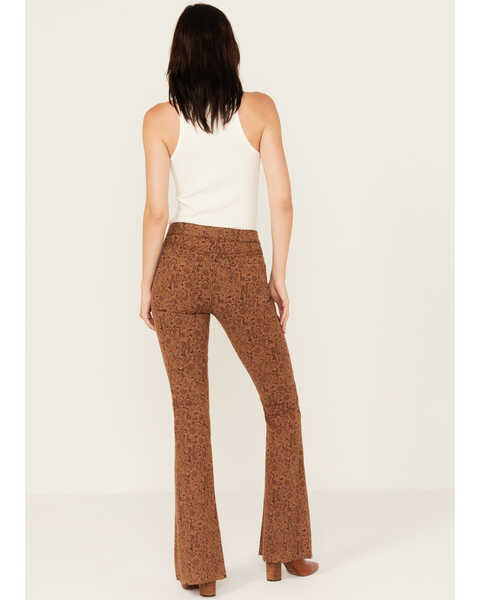 Image #3 - Rock & Roll Denim Women's High Rise Reversible Button Bargain Bell Flare Jeans, Brown, hi-res