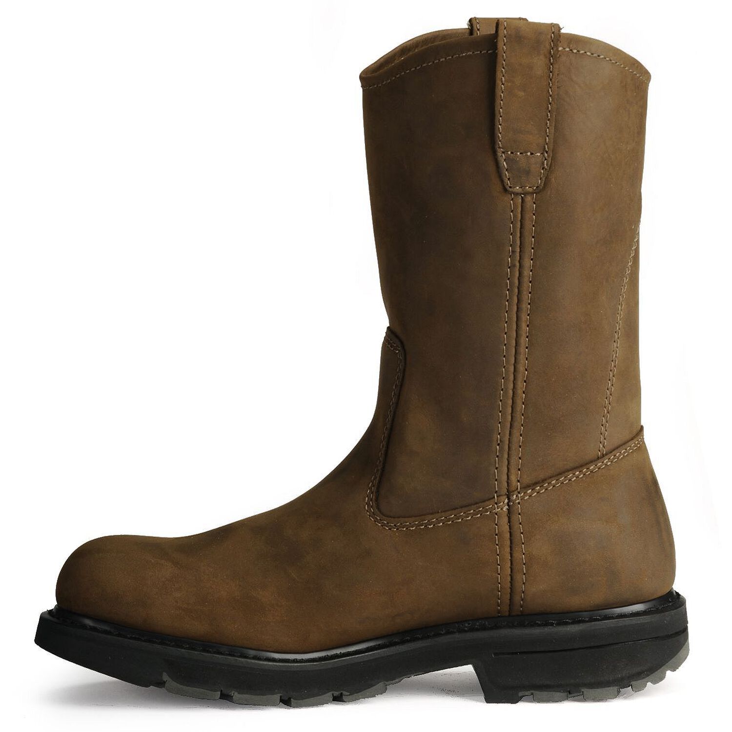 Image #8 - Wolverine Men's Nubuck Wellington Pull On Work Boots - Soft Toe, Brown, hi-res