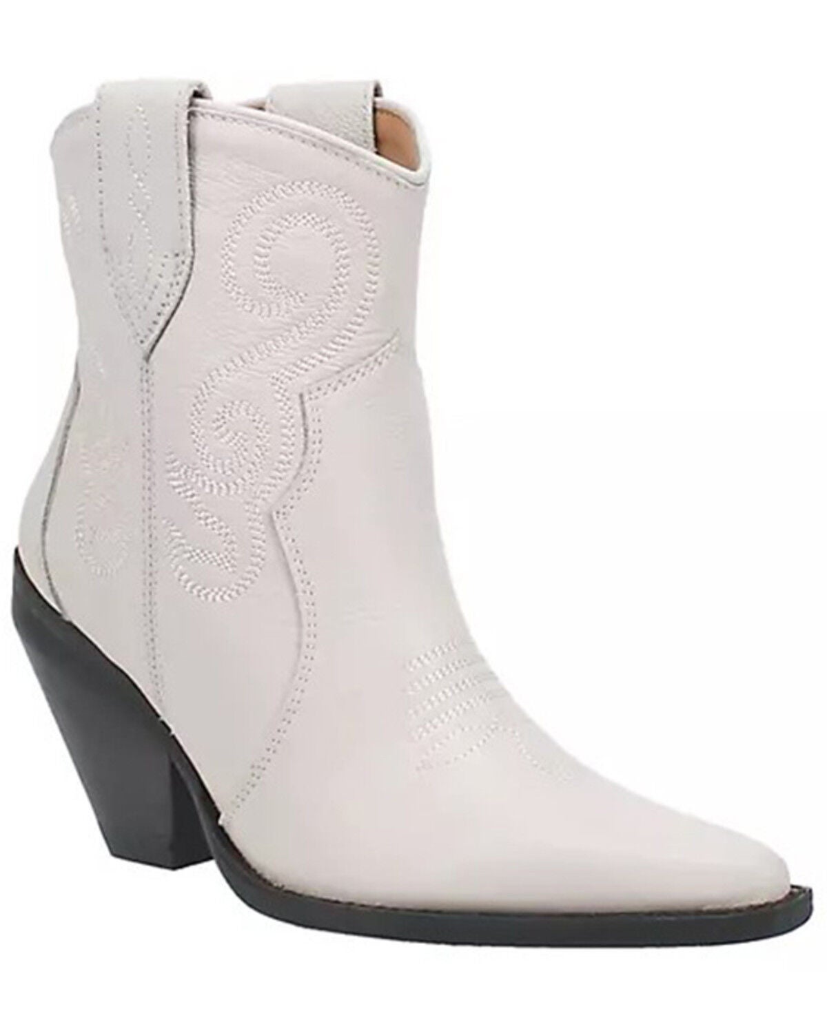 Dingo Women's Pretty N Prissy Western Booties - Snip Toe, White, hi-res