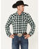 Image #1 - Cody James Men's Weeping Willow Medium Plaid Western Snap Flannel Shirt, Green, hi-res