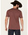 Image #4 - Ariat Men's Steel Bar Logo Short Sleeve T-Shirt, Burgundy, hi-res